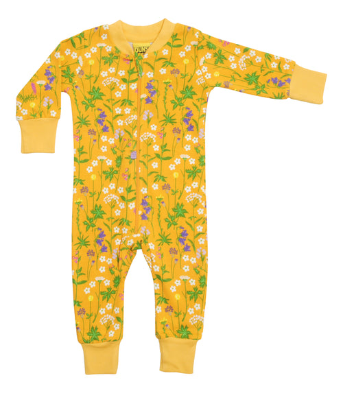 Wildflower Zip Sleepsuit - Orange