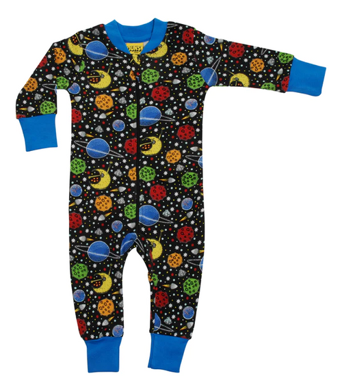 DUNS Organic Cotton Zip Sleepsuit - Space