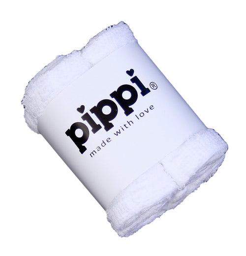 Pippi Terry Facecloth - 4 Pack -White