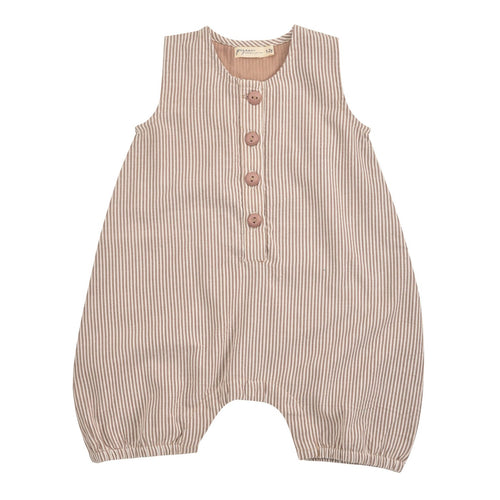 Taupe All-in-One in Organic Cotton Seersucker