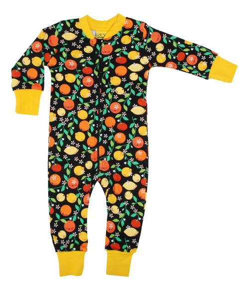 DUNS Citrus - Black Zip Sleepsuit