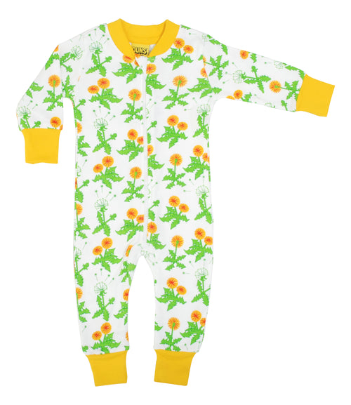 DUNS Dandelion - White Zip Sleepsuit