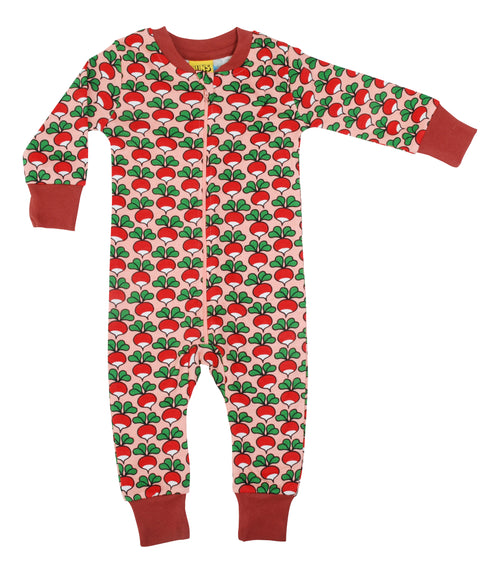 DUNS Radish - Peaches N Cream - Organic Cotton Zip Sleepsuit