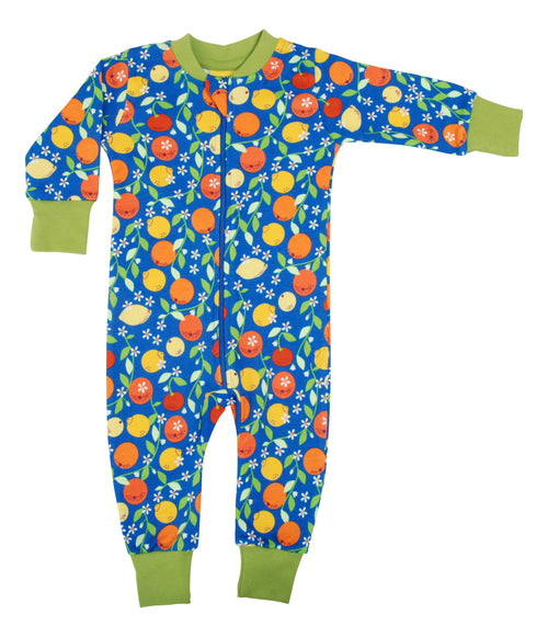 DUNS Citrus - Blue Zip Sleepsuit