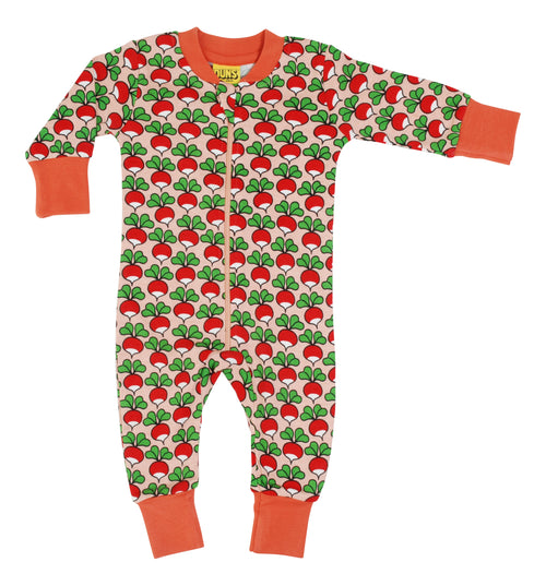 DUNS Radish - Rose Cloud - Organic Cotton Zip Sleepsuit