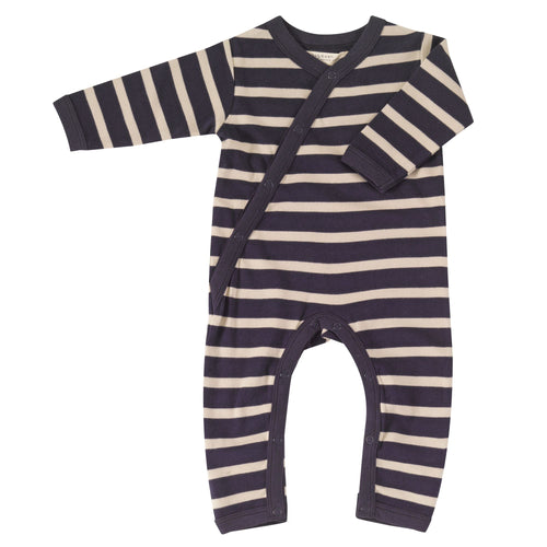 Breton Stripe Kimono Romper - Navy/Pumice