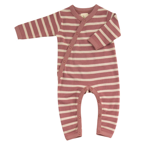 Organic Cotton Rose and Stone Stripe Romper