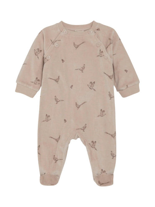 Velour Romper - Moonlight Pheasant