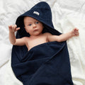 Pippi Organic Cotton Hooded Towel - Midnight Blue