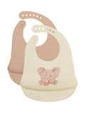 Silicone Bib Set -  Elephant Fun