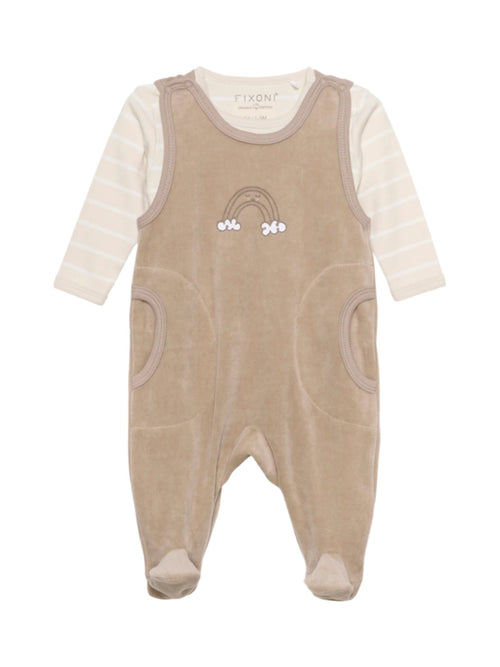 Velour Romper and Bodysuit Gift Set - Rainbow