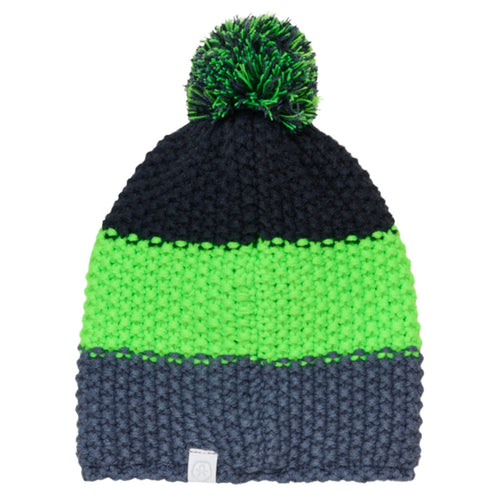 Colourblock Knitted Winter Beanie - Neon Green