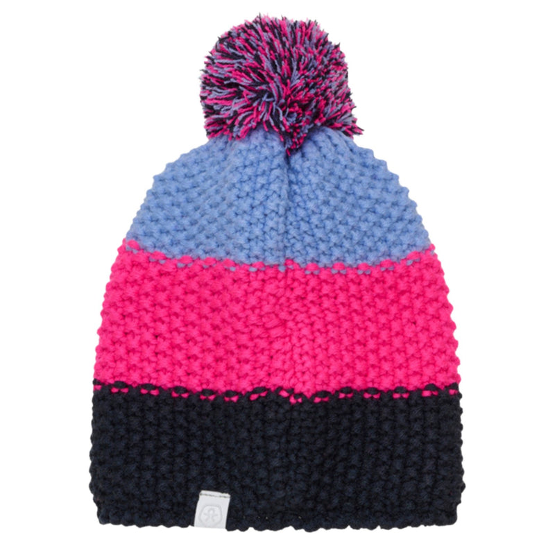 Colourblock Knitted Winter Beanie - Neon Pink