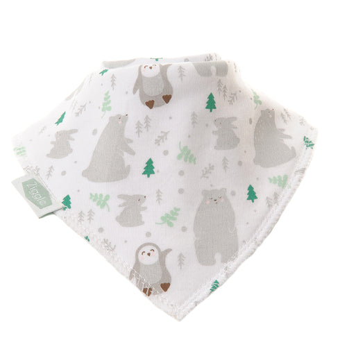 Cute Winter Animals Print Bib