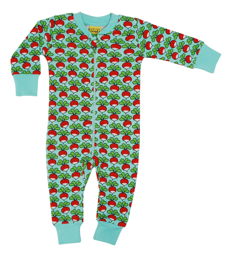 DUNS Radish - Electric Green Zip Sleepsuit