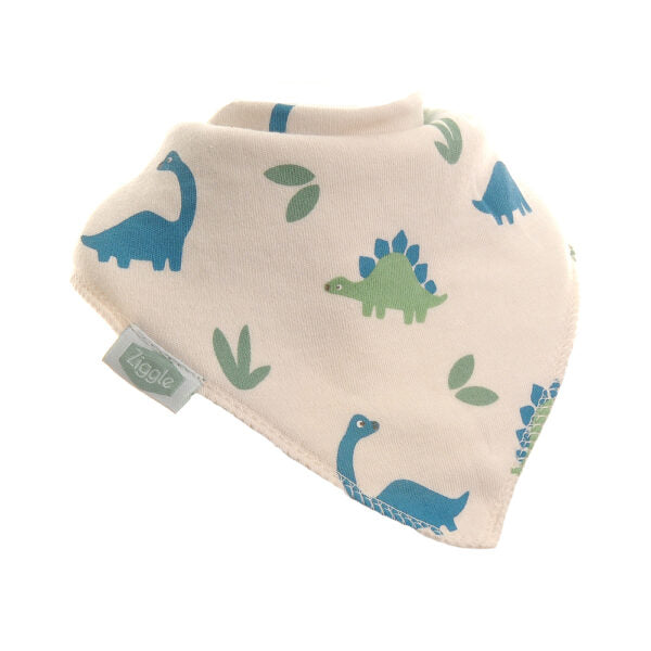 Ziggle Bandana Dribble Bib - Dino Print