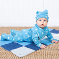 Polka Farm Sleepsuit - Blue