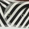 Organic Cotton Babygrowie Bandana Dribble Bib Classic Black Stripe