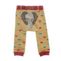 Ziggle Knitted Baby Leggings - Footless - Elephant Print