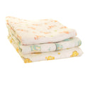 Zippy Baby Muslin Squares 3 Pack Cute Cuddly Animals