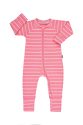 Bonds Rib Wondersuit - Camellia & Sparkling Stripe