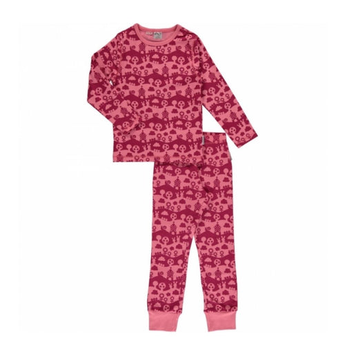 Pink Landscape Print Long Sleeve Pyjamas Set