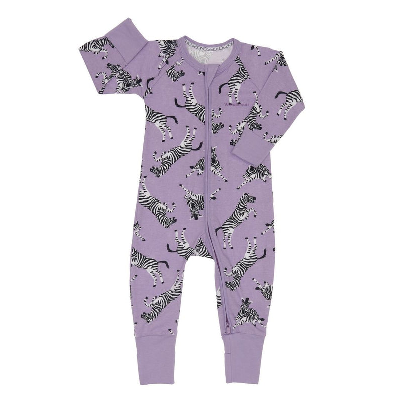 Bonds Run Wild Zebra Lilac Wondersuit