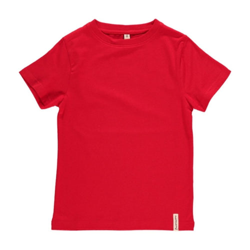 Maxomorra Short Sleeve Red Top