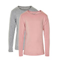 Long Sleeve T-Shirt Set - Blush/Grey  (2-Pack)