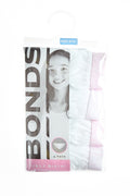 BONDS Girls Undies - 4 Pack - White/Pink