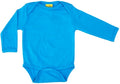 Long Sleeve Caribbean Blue Organic Cotton Bodysuit