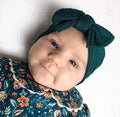 Teal Top Bow Turban Headband