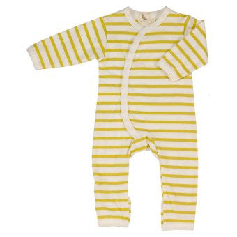 Yellow stripe Breton Babygrow Classic design and a perfect baby gift 