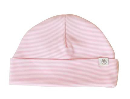 Pink stripe cotton hat