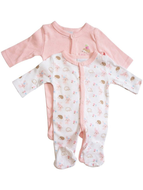 Baby Girl Cotton Sleepsuit Set (Premature Baby 2 Sleepsuits)